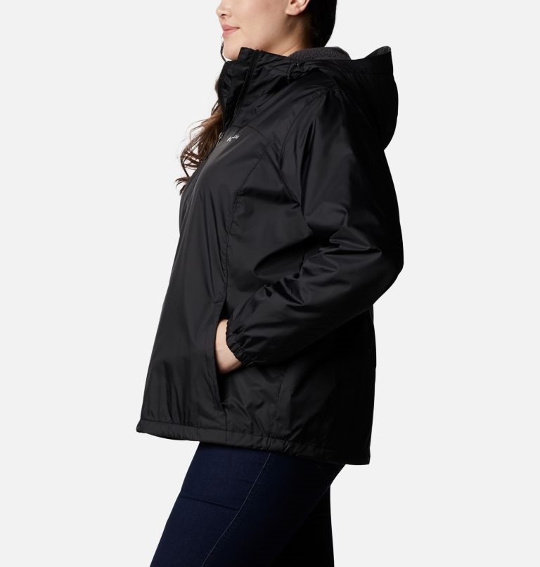 Women's Columbia Switchback Sherpa Lined Jackets Black | Plus Size CA-Q80C1